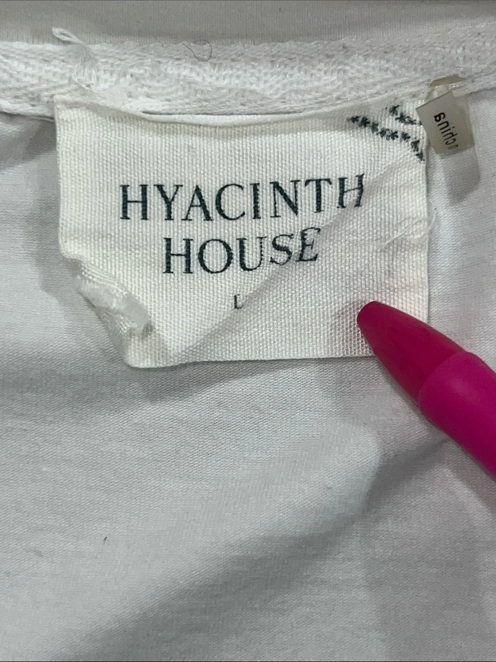 Tuckernuck Hyacinth House White Mollie Eyelet Top L Puff Sleeve Ruffles‎ Preppy